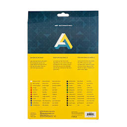 Art Alternatives Economy Watercolor Tubes - Set of 24, 12 ml back of package