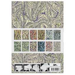 Pepin Press Creative Paper Book - Marbled Designs, back of packaging