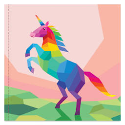 Paint By Sticker Kids: Rainbows Everywhere (finished unicorn sticker painting)