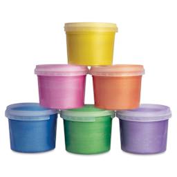 Milan Finger Paint Set - Set of 6, Metallic Colors, 100 ml, out of packaging