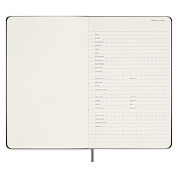 Moleskine Undated Weekly Planner - Black, 8-1/4" x 5", 208 Pages, personal info page