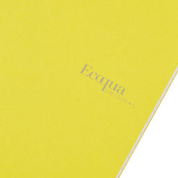 Fabriano Ecoqua Original Staple-Bound Notebook, 5.8 in x 8.3 in, A5, Dotted, 40 Sheets, Yellow