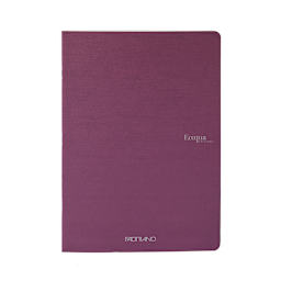 Fabriano Ecoqua Original Staple-Bound Notebook, 5.8 in x 8.3 in, A5, Graph, 40 Sheets, Wine