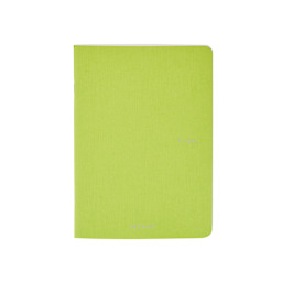 Fabriano EcoQua Original Staple-Bound Notebook, 8.3 in x 11.7 in, A4, Dotted, 40 Sheets, Lime