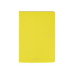 Fabriano EcoQua Original Staple-Bound Notebook, 8.3 in x 11.7 in, A4, Dotted, 40 Sheets, Yellow