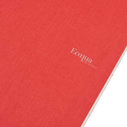 Fabriano EcoQua Original Staple-Bound Notebook, 8.3 in x 11.7 in, A4, Dotted, 40 Sheets, Red