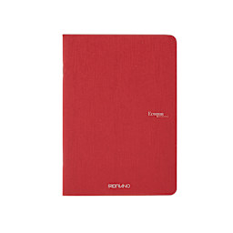 Fabriano EcoQua Original Staple-Bound Notebook, 8.3 in x 11.7 in, A4, Graph, 40 Sheets, Cherry
