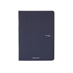 Fabriano EcoQua Original Staple-Bound Notebook, 8.3 in x 11.7 in, A4, Graph, 40 Sheets, Navy