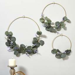 Wire Wreath Ring 3-Piece Set 7.9", 9.8", 13.8" - Gold