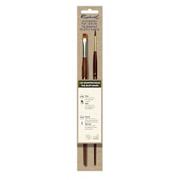 Raphael Essentials Acrylic & Watercolor Brush Set, Acrylic, 2-Brush Set, The Must Haves