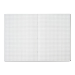 Fabriano EcoQua Staplebound Notebook - Wine, 11.7" x 8.3", Graph (open to show paper)