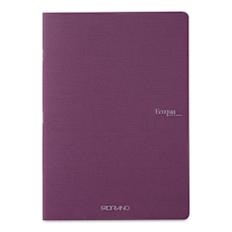Fabriano EcoQua Staplebound Notebook - Wine, 11.7" x 8.3", Graph (front view)