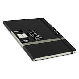 Moleskine Pro Collection Notebook - X-Large, Black, Hard Cover, 9-3/4" x 7-1/2" (side view)