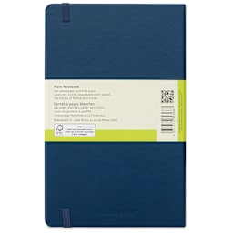 Moleskine Classic Hardcover Notebook - Sapphire Blue, Blank, 8-1/4" x 5" (back)