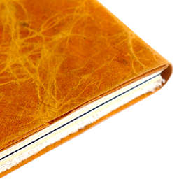LAMALI Bondo Soft-Cover Handmade Journal, 4.3 in x 5.9 in, Orange