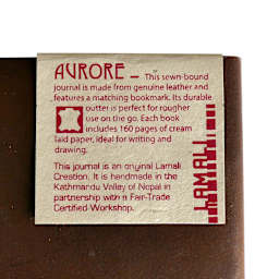 LAMALI Aurore Soft-Cover Handmade Journal, Black/Grey