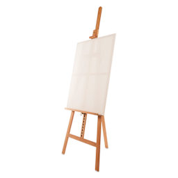 Mabef M-12 Big Lyre Easel with a blank canvas