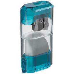 Sharpener Container with Eraser & Sliding Shutter 1 Hole Canister