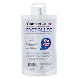 Abroli MonsterColor Washable Tempera Paint - Metallic Blue, 5 oz Pouch