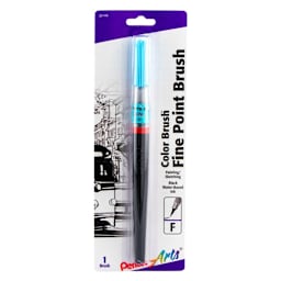Color Brush Pens & Refill Ink Cartridges Black Fine Water-Based Ink, Carded - Peggable