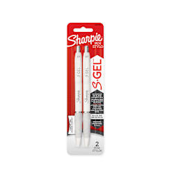 Sharpie S-Gel Pen .7mm - Black Ink with Fashion White Barrel, 2/Pkg.