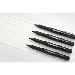 dr!ver Premium Fineliner Set 4-Color Fine Tip Wallet Set (Black, Blue, Red, Green)