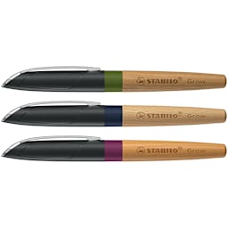 Grow Fountain & Ballpoint Pen Fountain Pen - Moss Green/Oak