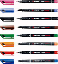 OHPen Universal Pen 8 Color Set - .4mm Permanent - Peggable