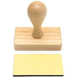 DIY Stamp Blocks Wooden Stamp with Handle - Rectangle