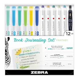 Zebra Book Journaling Set of 12, Fantasy