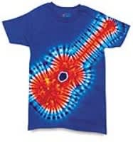 tie dye guitar t shirt