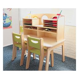 Whitney Brothers Plus Porthole Desk shown with Whitney Brothers Plus chairs (sold separately)