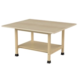 Hann Student Project Table - Maple Laminate Top, 64"W x 54"D x 36"H