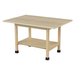 Hann Student Project Table - Maple Laminate Top, 60"W x 42"D x 36"H