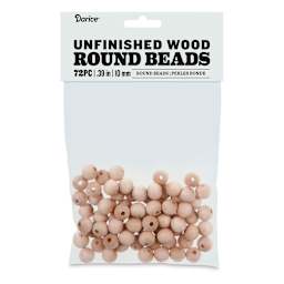 Wood Beads - 10 mm, Pkg of 72