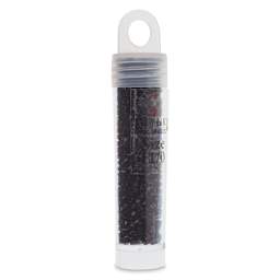 John Bead Miyuki Delica Beads - 5.2 gram vial of Glossy Black Beads
