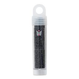 John Bead Miyuki Delica Glass Beads - Black, Matte, 11/0, 5.2 g (Beads in vial)