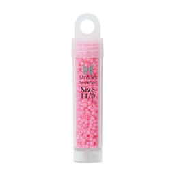 John Bead Miyuki Delica Glass Beads - Pink Carnation, Glossy, 11/0, 5.2 g