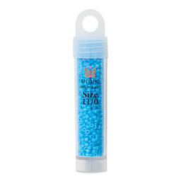 John Bead Miyuki Delica Glass Beads - Dark Turquoise, Glossy, 11/0, 5.2g
