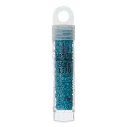 John Bead Miyuki Delica Glass Beads - Turquoise Green, Glossy, 11/0, 5.2 g