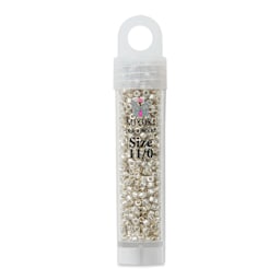 John Bead Miyuki Delica Glass Beads - Duracoat Silver, Galvanized, 11/0, 5.2 g