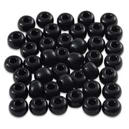 John Bead Fiber Craft Beads - Black Beads loose