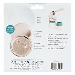 We R Memory Keepers Button Press Refills - Large (Back of packaging)