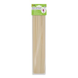 Krafty Kids Dowel Rods - 1/4" W x 12" L, Pkg of 10, front of the packaging