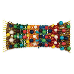 Creativity Street Wood Beads - Assorted Colors, 1 lb, Bag (Sample artwork)