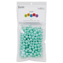 Essentials by Leisure Arts Plastic Pearls - Blue, Package of 200, Assorted Sizes