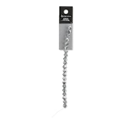 JJohn Bead Preciosa Crystal Beads - Silver, strand of rondell beads