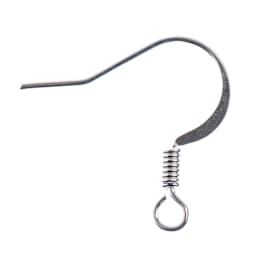 John Bead Must Have Findings Earwires - w/ Coil, Pkg of 60, Silver, 18 mm