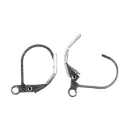 John Bead Must Have Findings Earwires - Leverback, Pkg of 12, Antique Silver, 15 mm