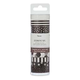 Darice Washi Tape - Black, Set of 8